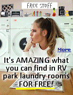 It didn't take me long to figure out that if you have something in your RV that you aren't using, and it is too good to just throw away, if you leave it the RV park laundry room, somebody else will grab it. I've found some great items over the years, and have left a lot of things I no longer needed.